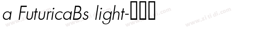 a FuturicaBs light字体转换